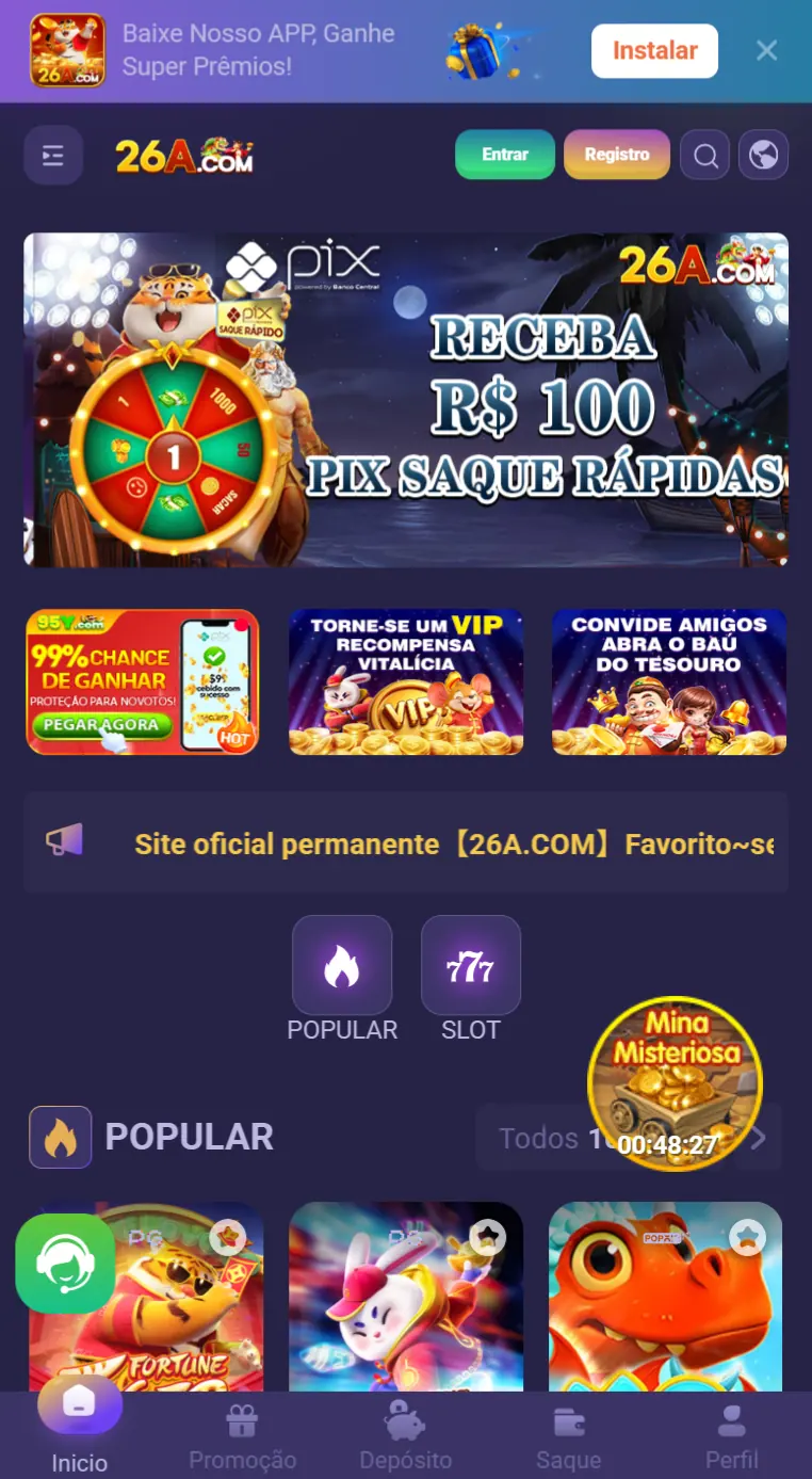 26a Última chance slots populares Entre no Jogo